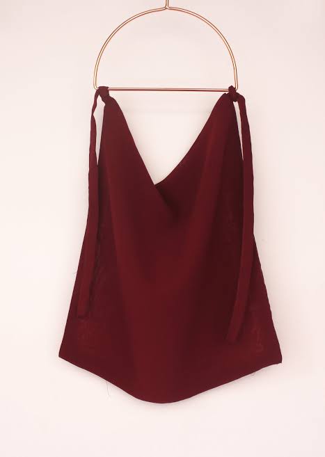 Niqab- maroon tie back